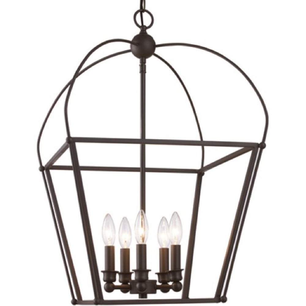 Brown Metal Cage Pendant Chandelier - Brand